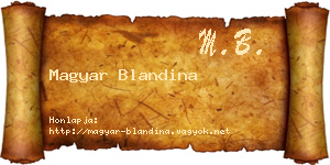 Magyar Blandina névjegykártya